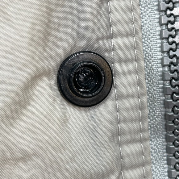 Nike Jacket Vintage Mens XL Big Swoosh Quilted Black White Full Zip - Picture 5 of 16